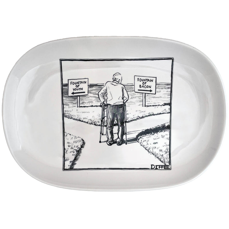 Fountain of Bacon Melamine Serving Dish