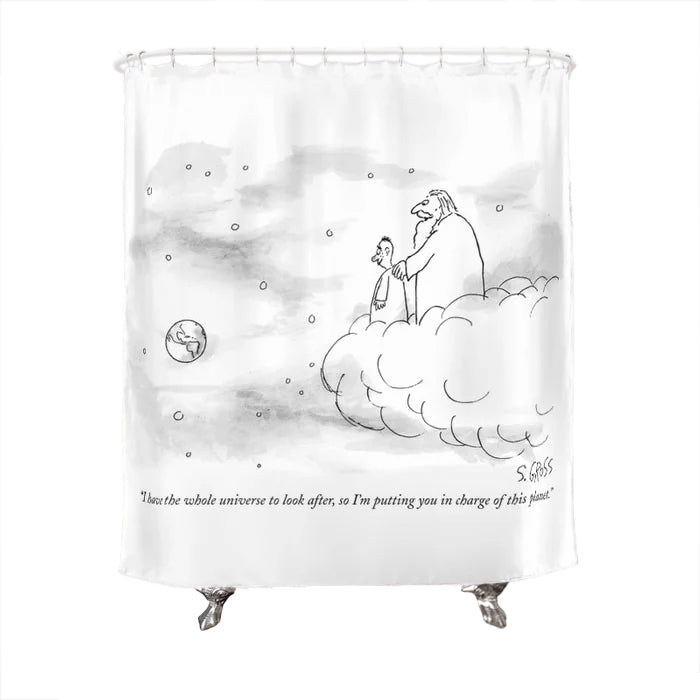 Putting You in Charge of This Planet Shower Curtain