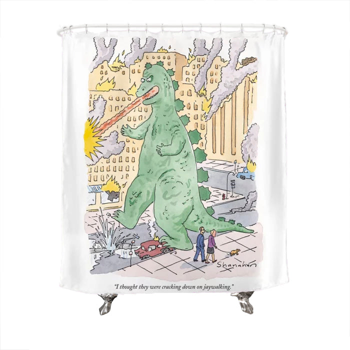 I Thought They Were Cracking Down on Jaywalking Shower Curtain