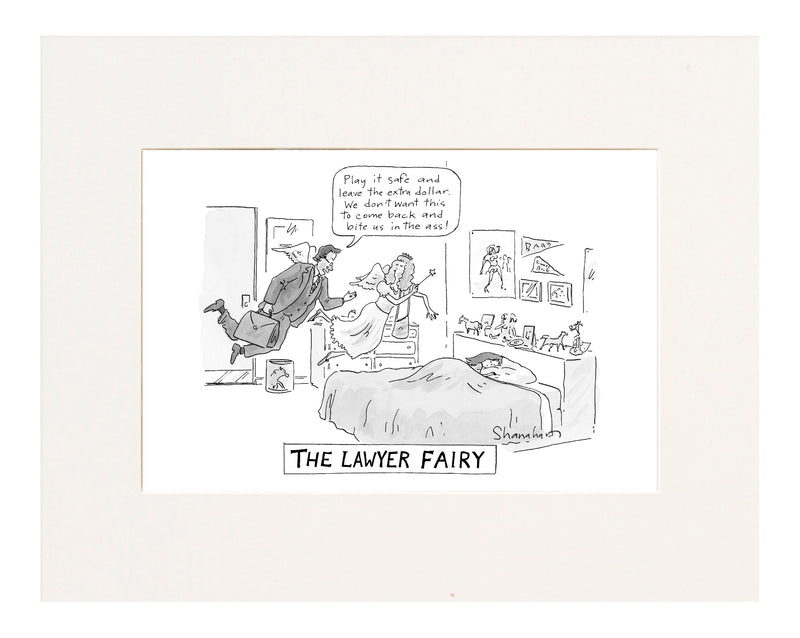 The Lawyer Fairy Cartoon Print