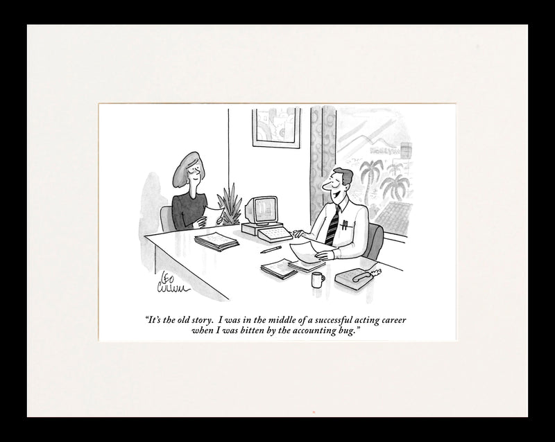 Bitten by the Accounting Bug Cartoon Print