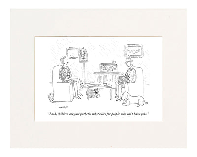 People Who Can't Have Pets Cartoon Print