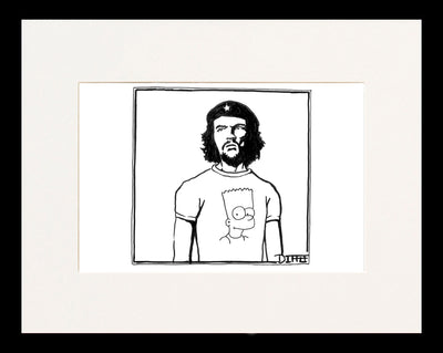 Bart on Che Cartoon Print