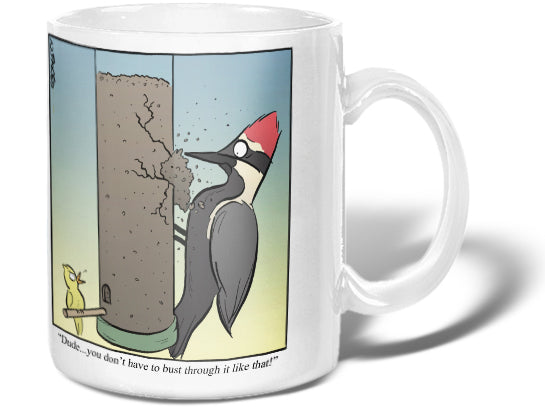 Woodpecker Birdfeeder Mug