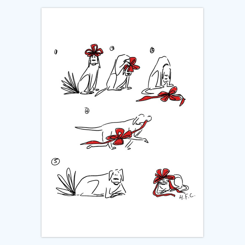Hilary Campbell: Christmas Dog. 5x7 Holiday Cards
